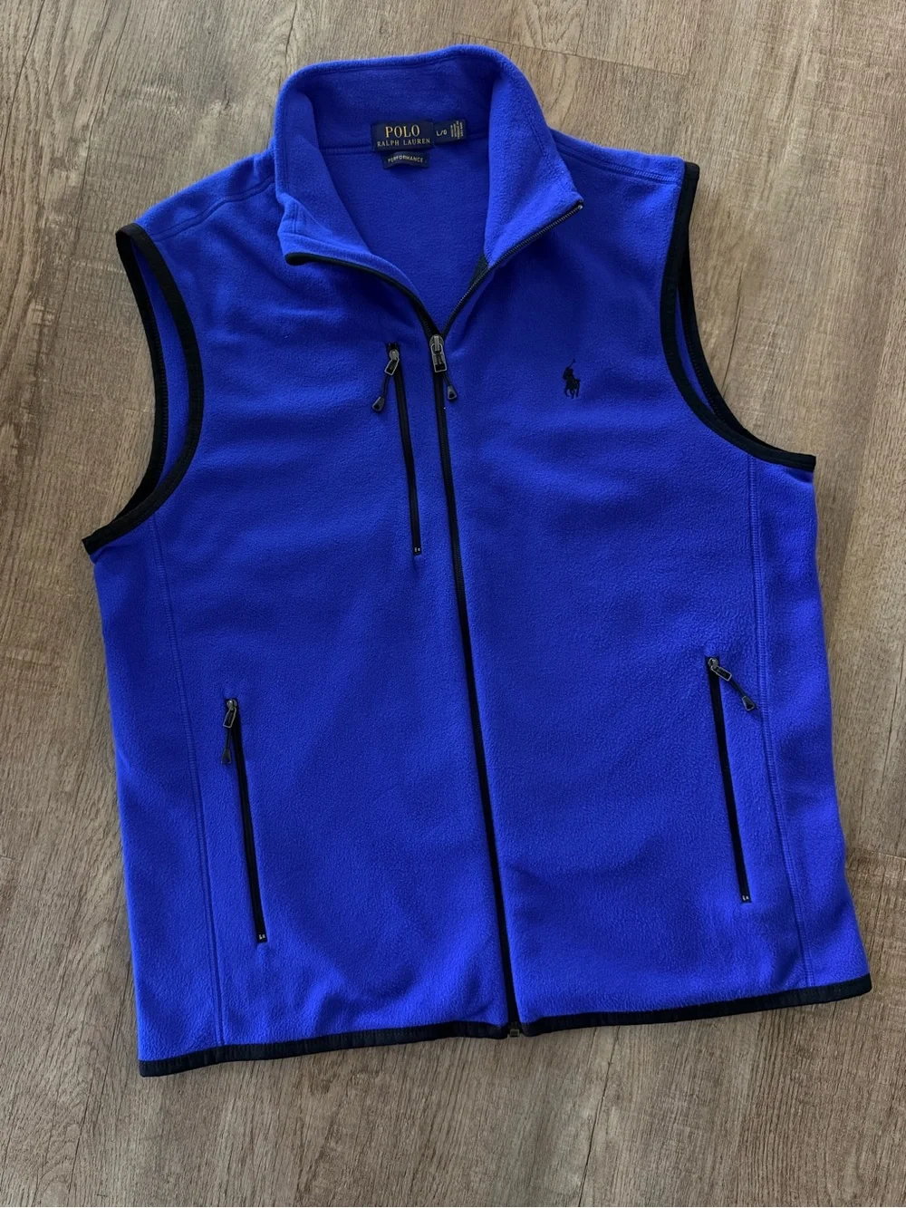 Polo by Ralph Lauren Men's Cobalt Blue Fleece Vest